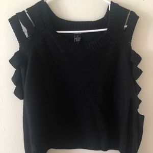 Rue21 Black Slit Sleeved Sweater